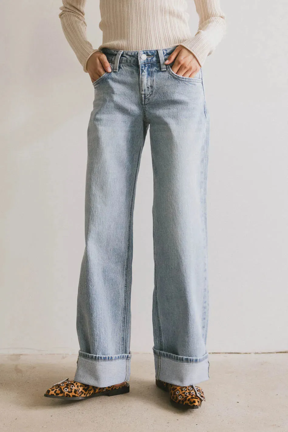 Marcia Cuffed Baggy Jeans sold by bohme