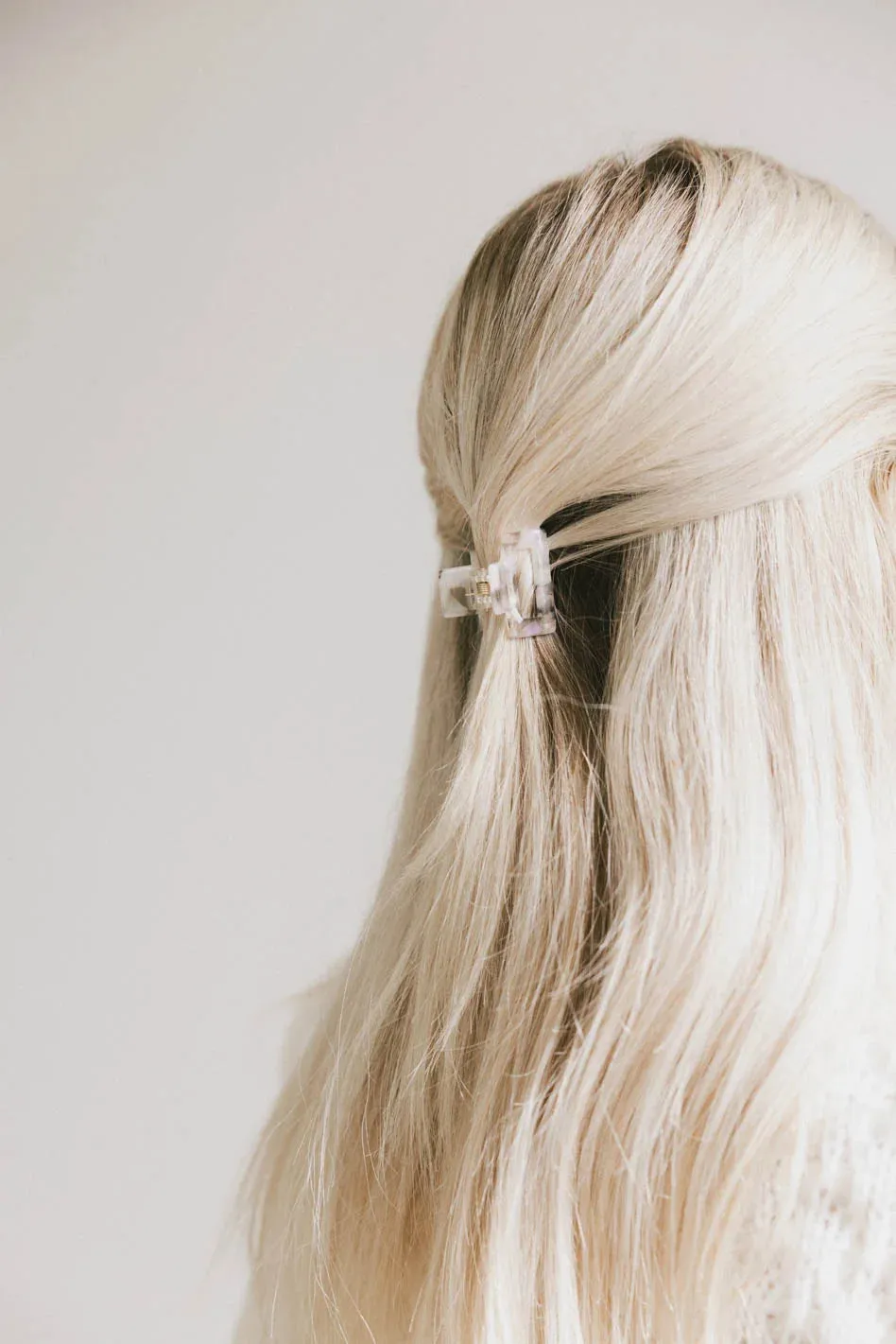 Mini Cutout Claw Clip in Grey sold by bohme