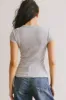 Vestia Button Up Tee in Grey sold by bohme