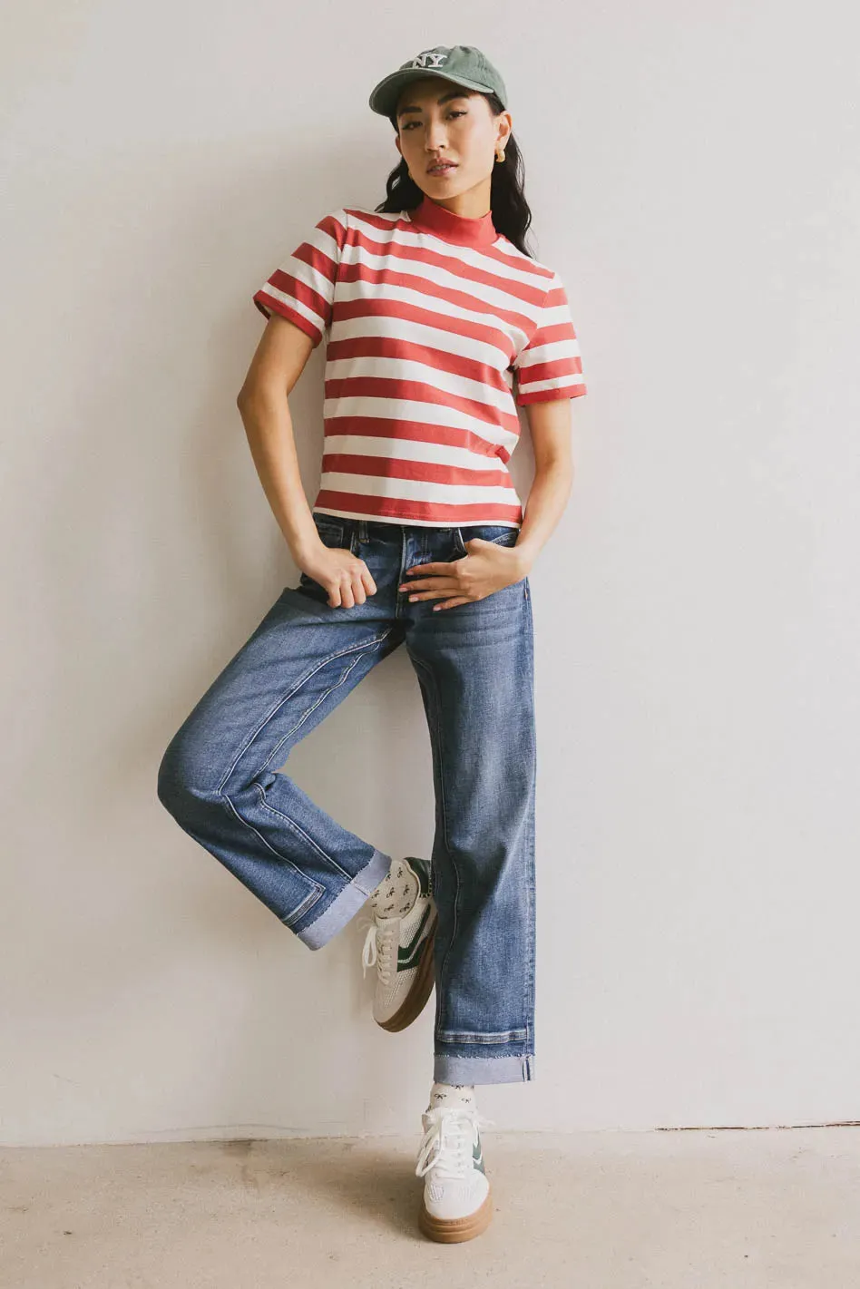 Grenna Striped Top in Red - FINAL SALE sold by bohme product image thumbnail 3