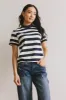 Grenna Striped Top in Navy - FINAL SALE sold by bohme