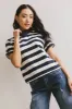 Grenna Striped Top in Navy - FINAL SALE sold by bohme