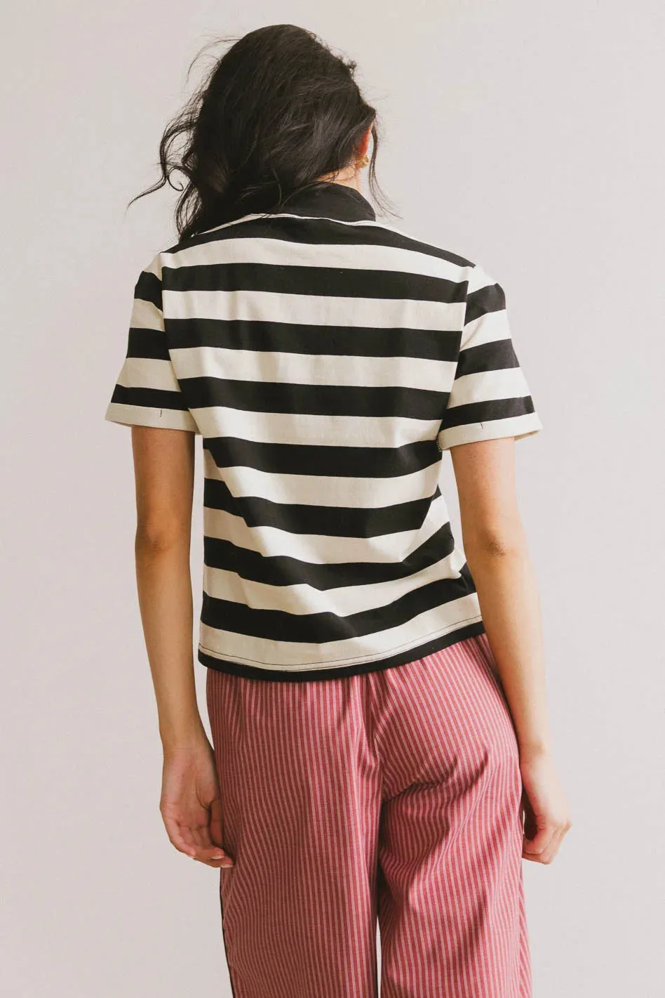 Grenna Striped Top in Black - FINAL SALE sold by bohme product image thumbnail 2