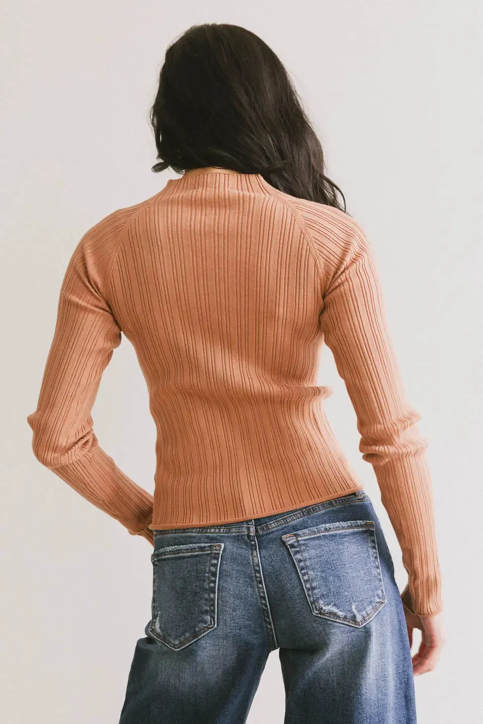 Azizi Ribbed Top in Clay - FINAL SALE sold by bohme product image thumbnail 4