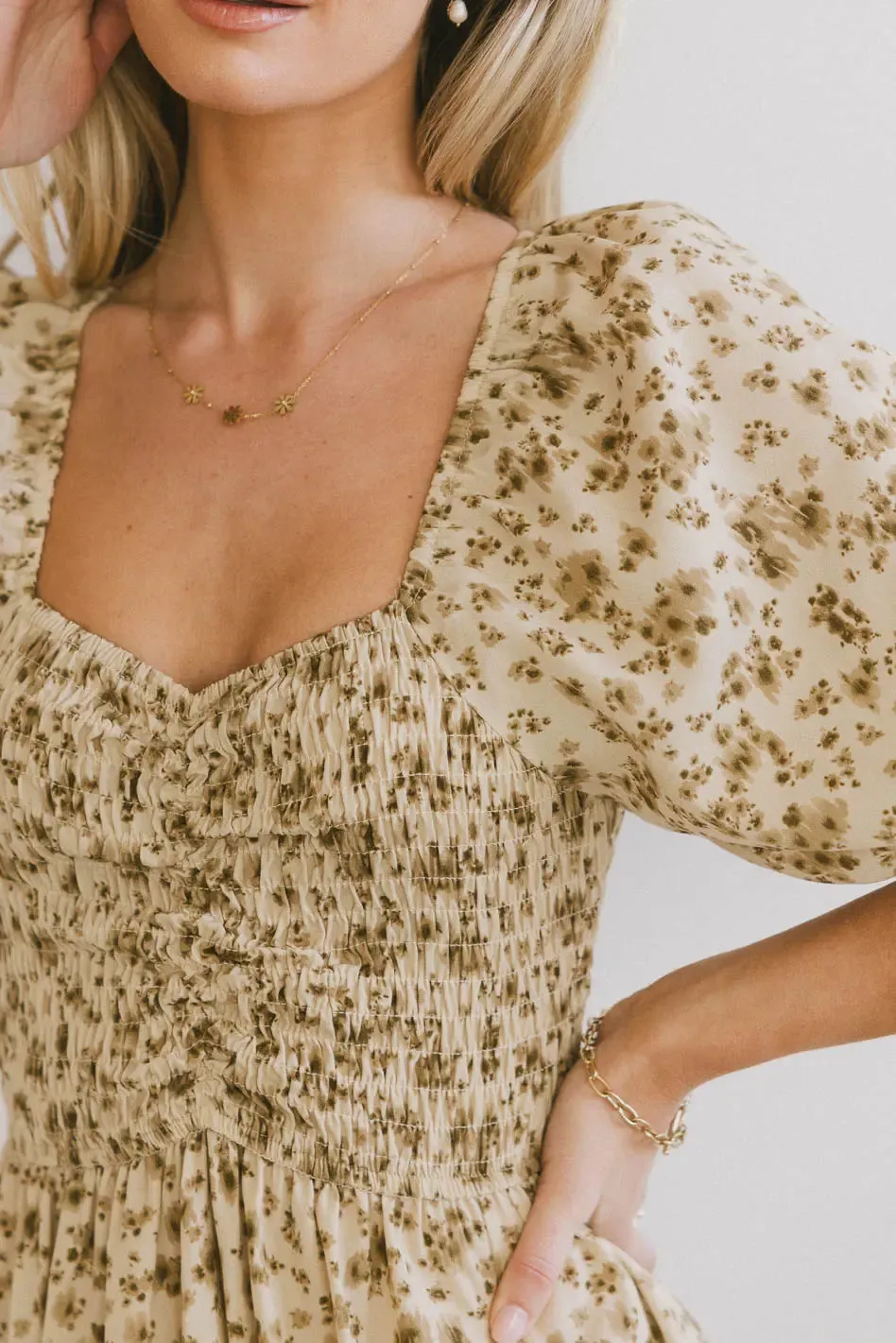 Justine Smocked Midi Dress - FINAL SALE sold by bohme product image thumbnail 2