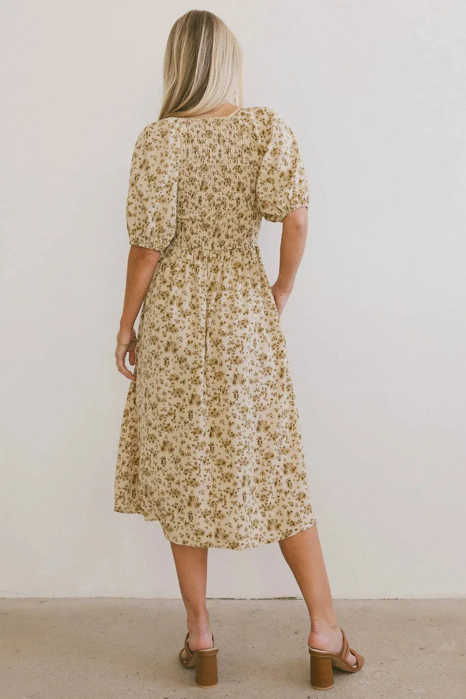 Justine Smocked Midi Dress - FINAL SALE sold by bohme product image thumbnail 4