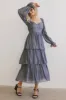 Manning Shimmery Midi Dress in Slate - FINAL SALE sold by bohme