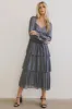 Manning Shimmery Midi Dress in Slate - FINAL SALE sold by bohme