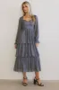 Manning Shimmery Midi Dress in Slate - FINAL SALE sold by bohme
