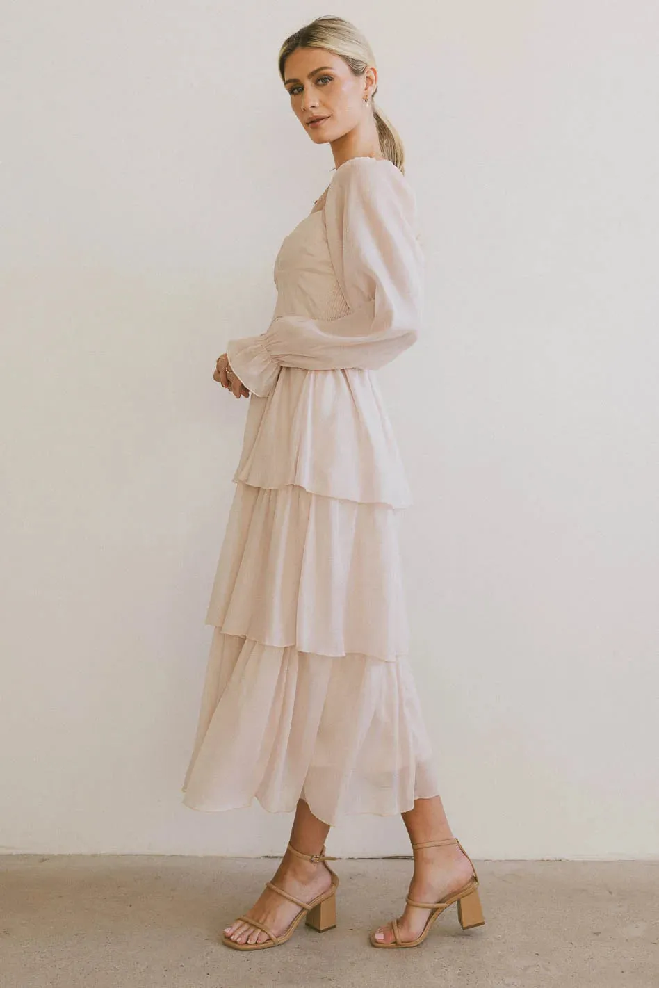 Manning Shimmery Midi Dress in Champagne - FINAL SALE sold by bohme product image thumbnail 5