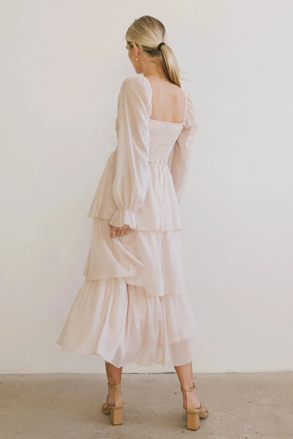 Manning Shimmery Midi Dress in Champagne - FINAL SALE sold by bohme product image thumbnail 2