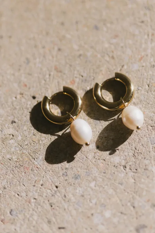 Tanya Earrings in Gold sold by bohme