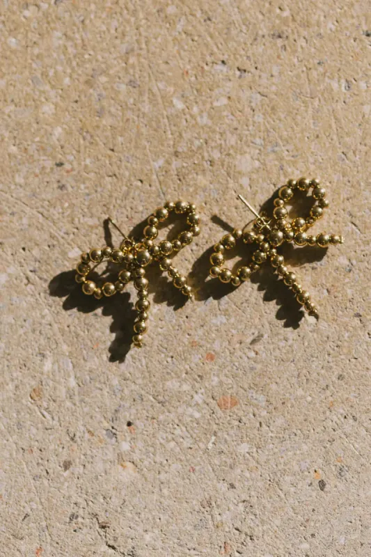 Avelina Beaded Bow Earrings - FINAL SALE sold by bohme