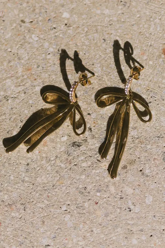 Slouched Bow Earrings - FINAL SALE sold by bohme