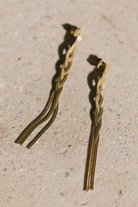 Abram Braided Earrings sold by bohme
