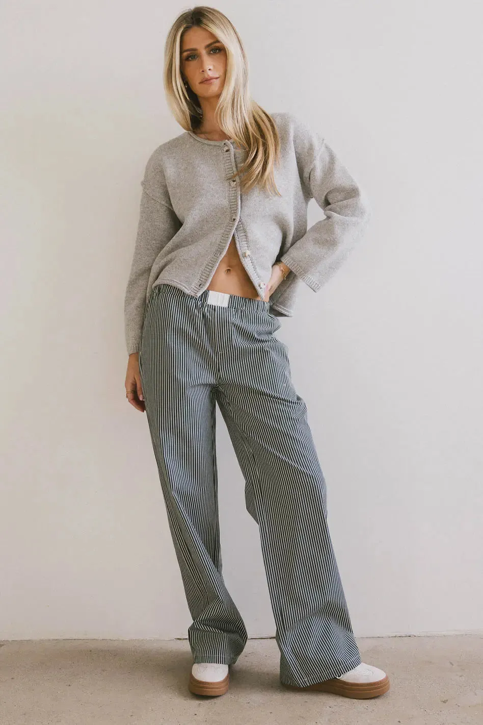 Carlie Knit Cardigan in Grey sold by bohme product image thumbnail 4