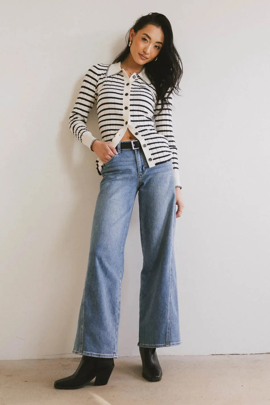 Kate Wide Leg Jeans in Medium Wash - FINAL SALE sold by bohme