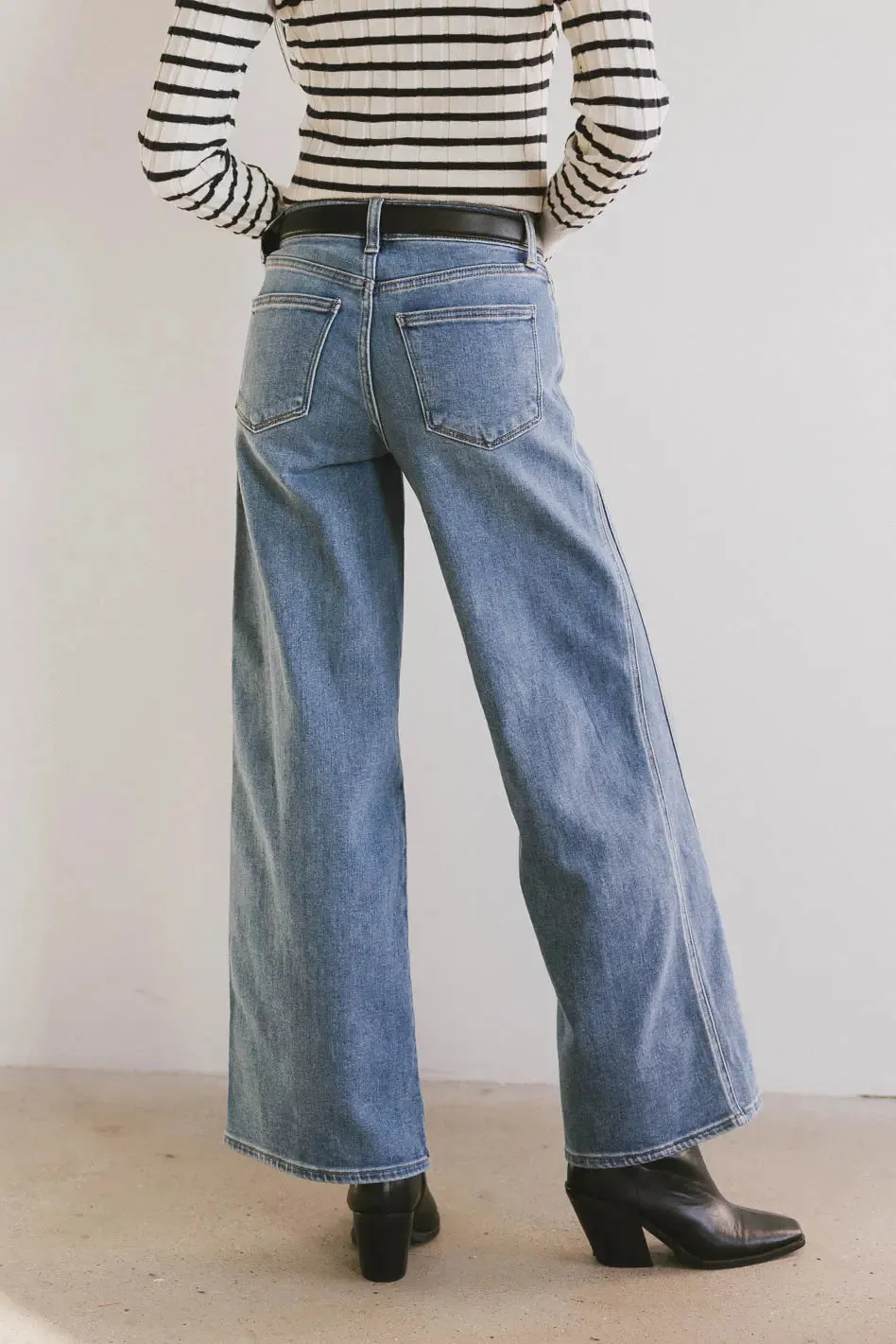 Kate Wide Leg Jeans in Medium Wash - FINAL SALE sold by bohme product image thumbnail 2