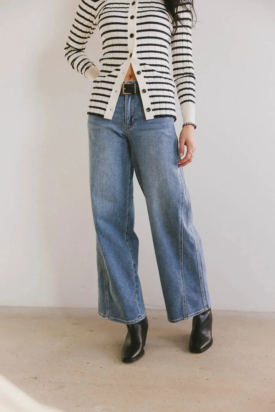 Kate Wide Leg Jeans in Medium Wash - FINAL SALE sold by bohme product image thumbnail 5