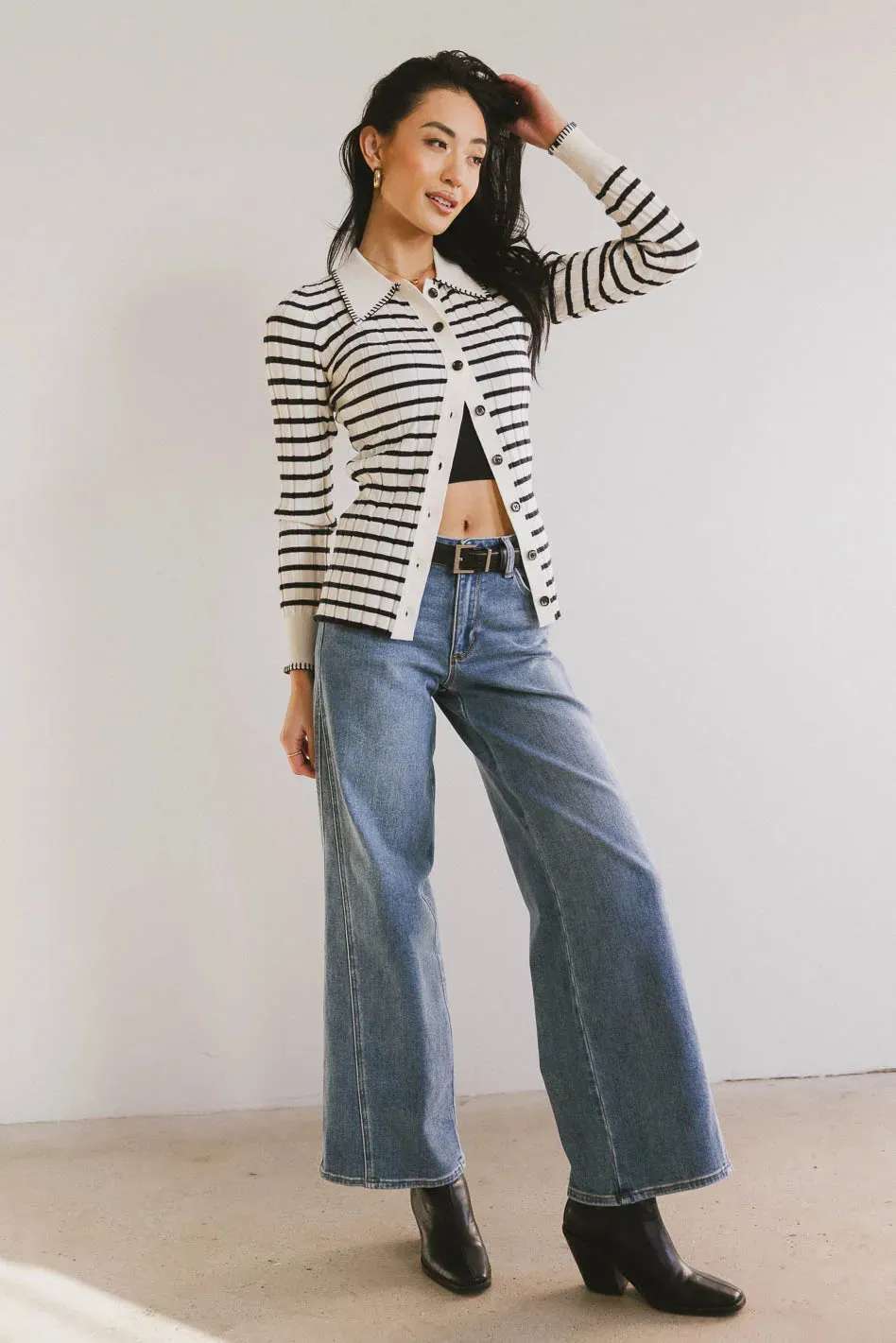 Kate Wide Leg Jeans in Medium Wash - FINAL SALE sold by bohme product image thumbnail 3