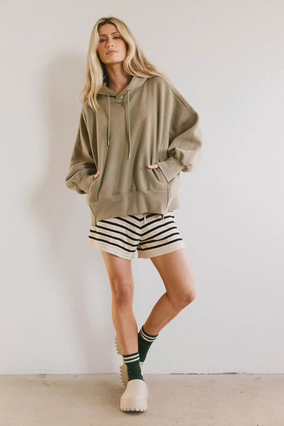 Andie Oversized Hoodie in Sage - FINAL SALE sold by bohme product image thumbnail 4
