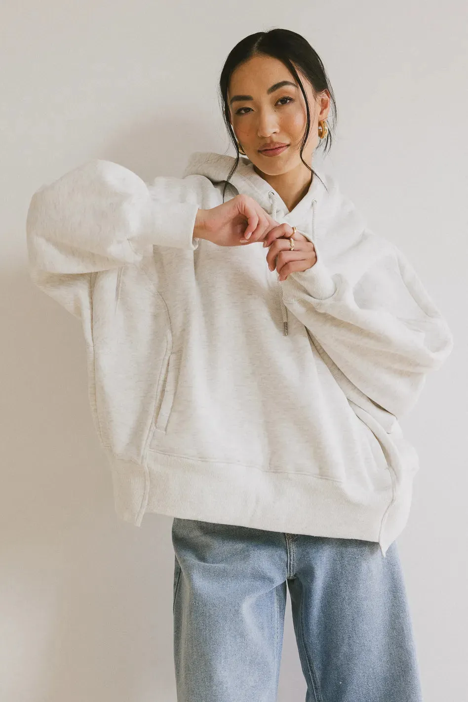Andie Oversized Hoodie in Grey sold by bohme product image thumbnail 5