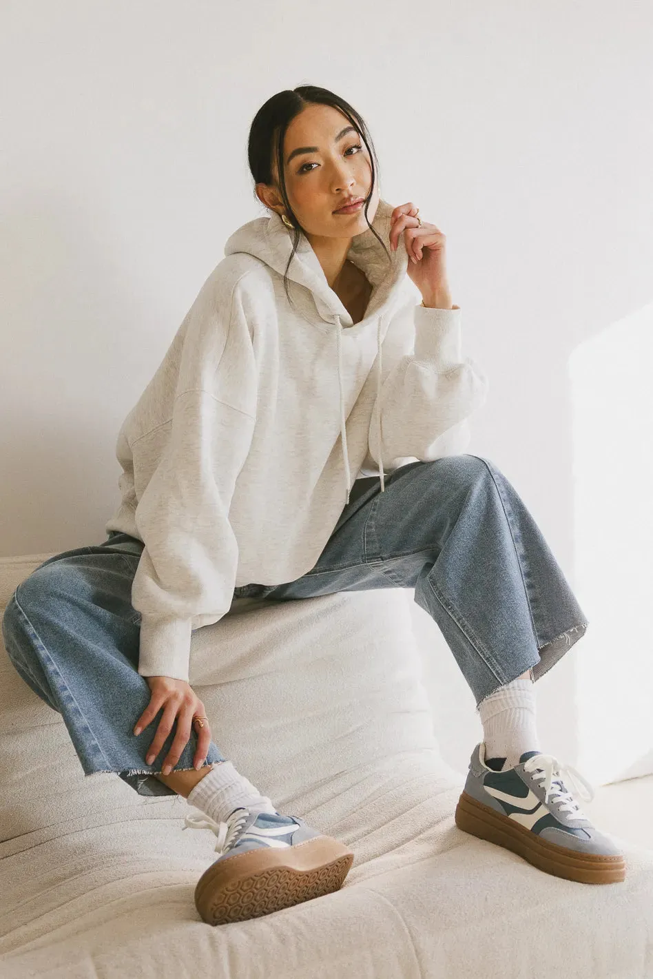 Andie Oversized Hoodie in Grey sold by bohme product image thumbnail 2