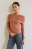 Jessica Bardot Top in Terracotta sold by bohme