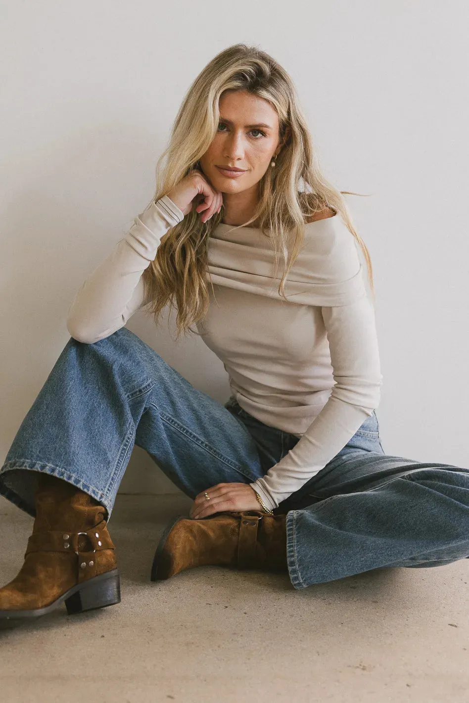 Jessica Bardot Top in Bone - FINAL SALE sold by bohme