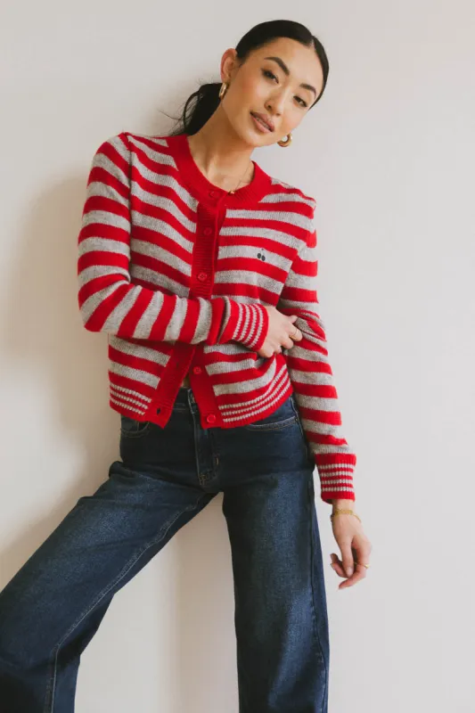 Albia Cherry Striped Cardigan - FINAL SALE sold by bohme