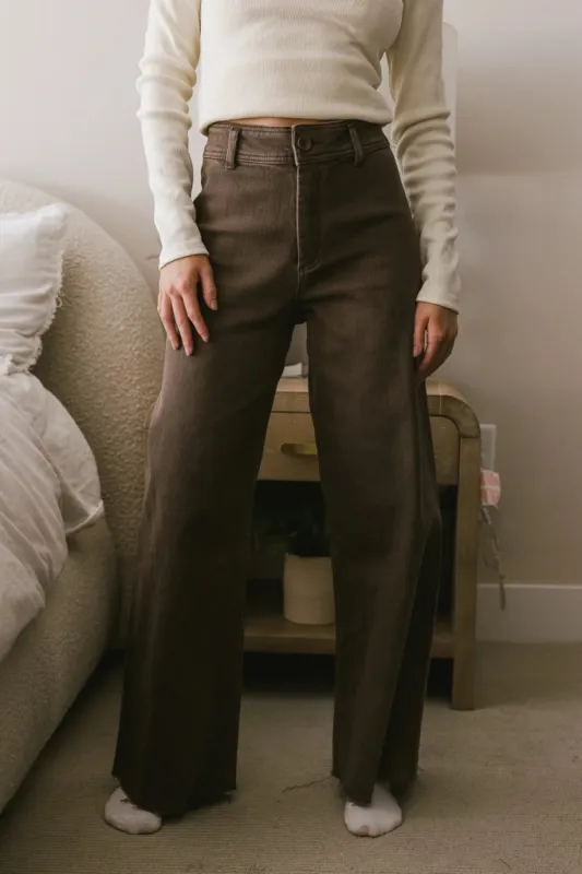 Darian Wide Leg Jeans in Brown - FINAL SALE sold by bohme