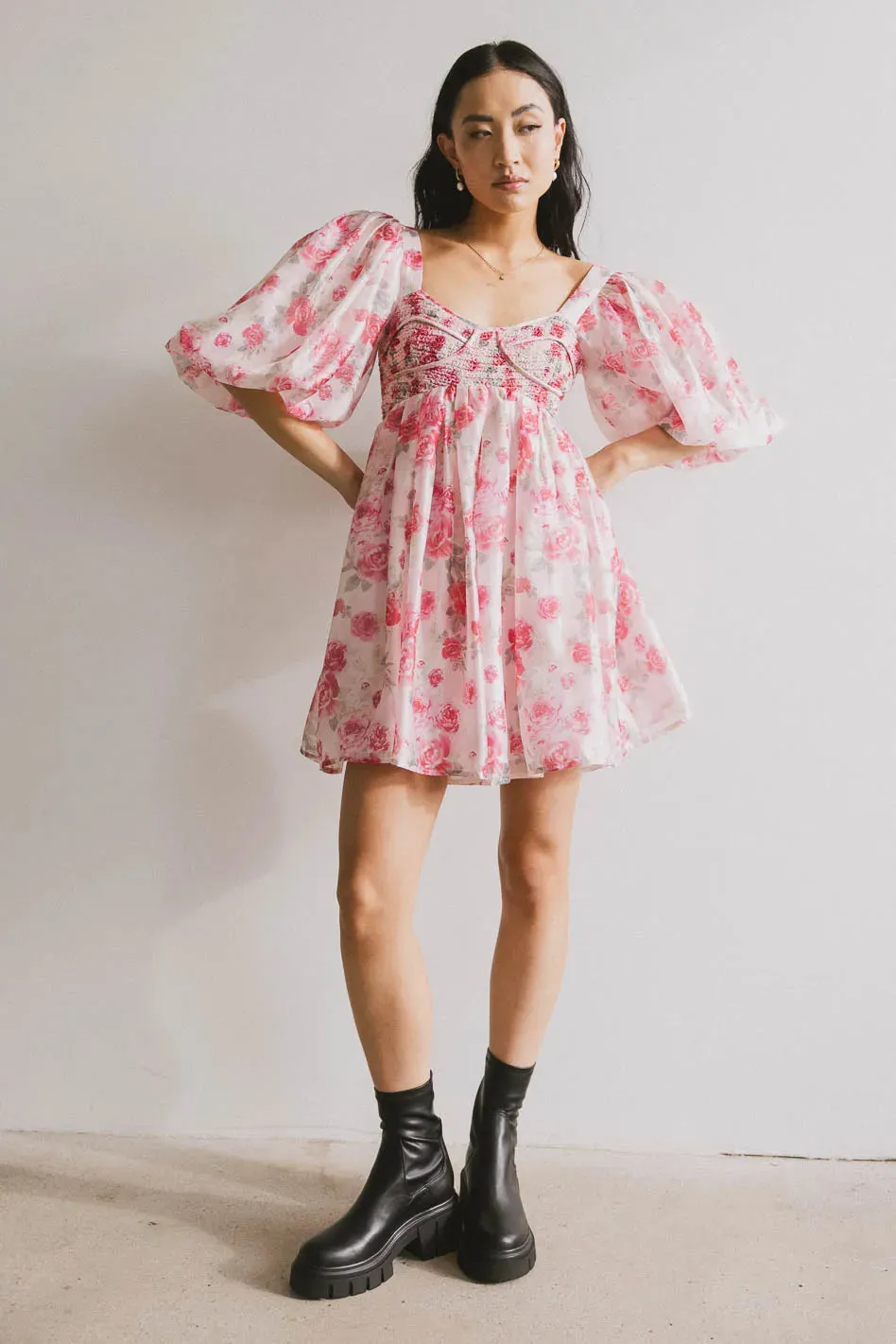 Eleanor Smocked Mini Dress - FINAL SALE sold by bohme