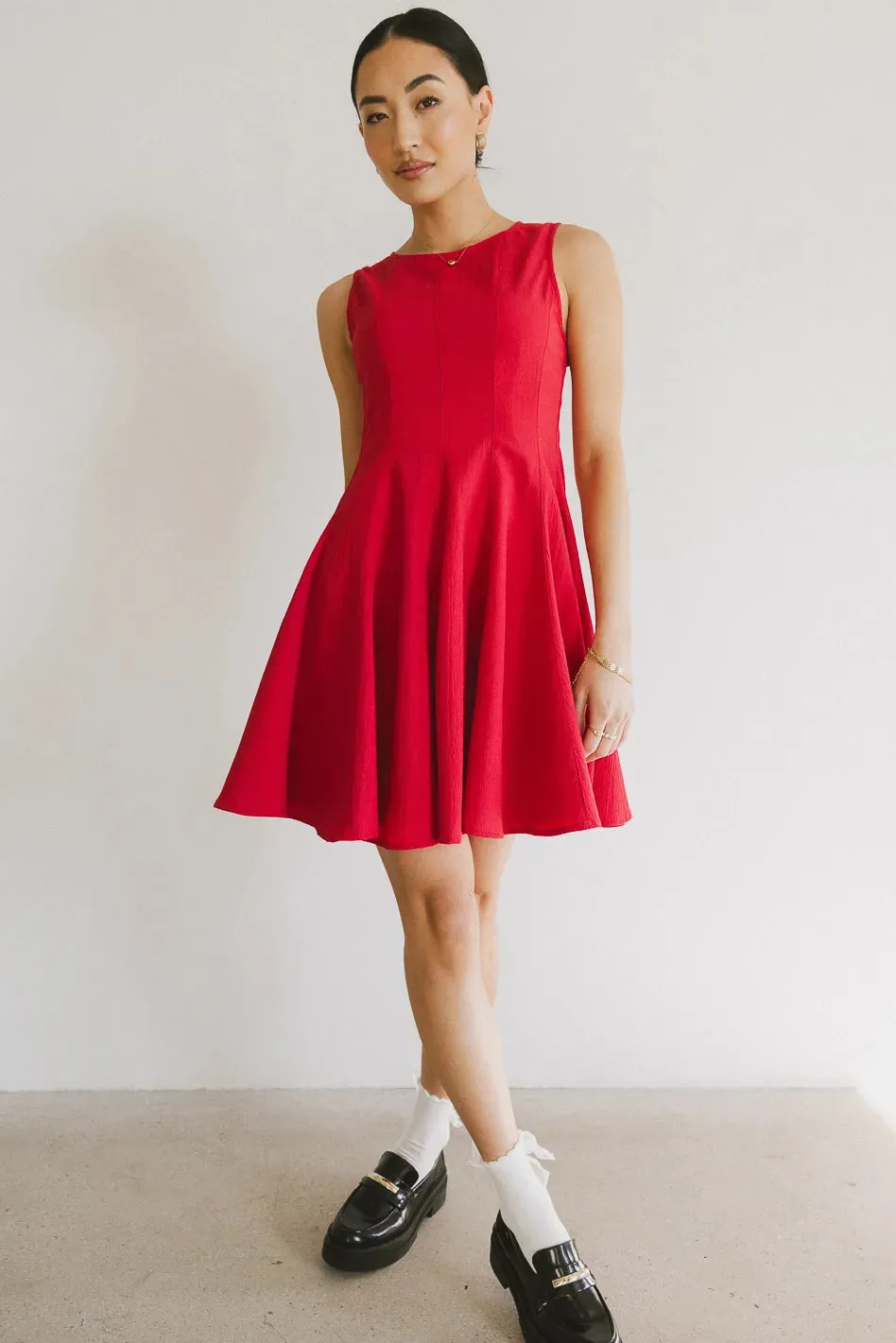 Liora Mini Dress in Red - FINAL SALE sold by bohme product image thumbnail 3
