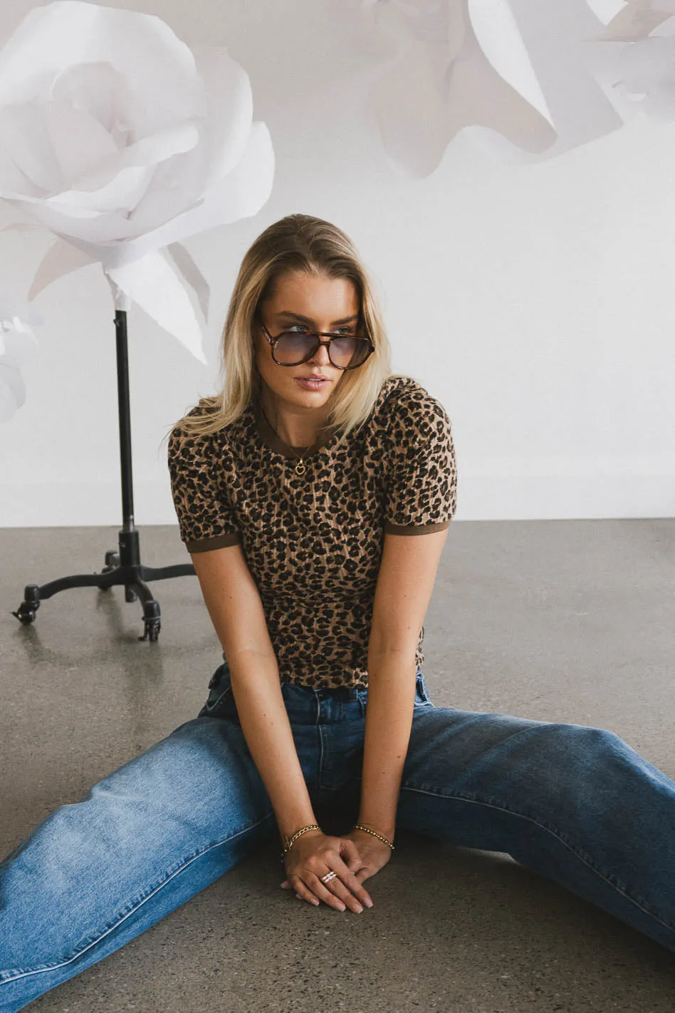 Jolie Leopard Tee - FINAL SALE sold by bohme