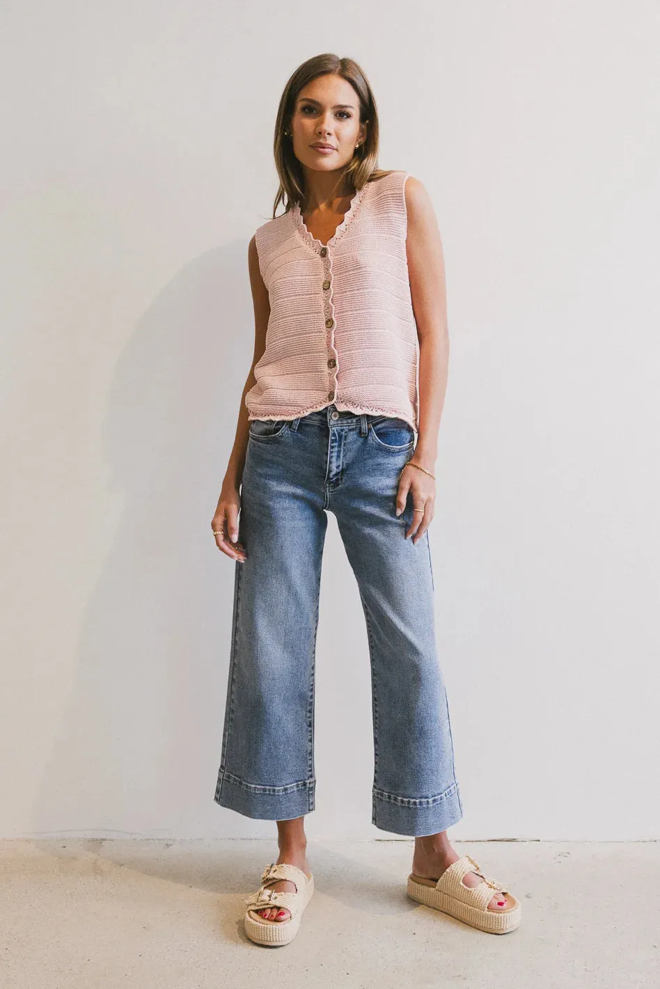 Annie Knit Vest in Blush - FINAL SALE sold by bohme product image thumbnail 3