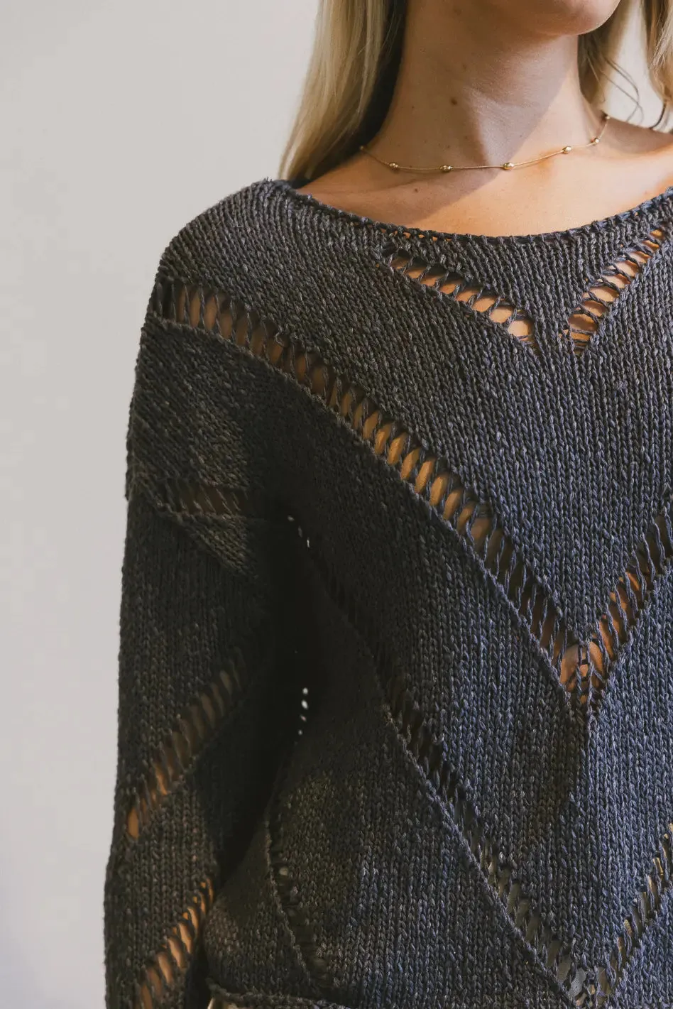 Breezy Knit Sweater in Grey - FINAL SALE sold by bohme product image thumbnail 3