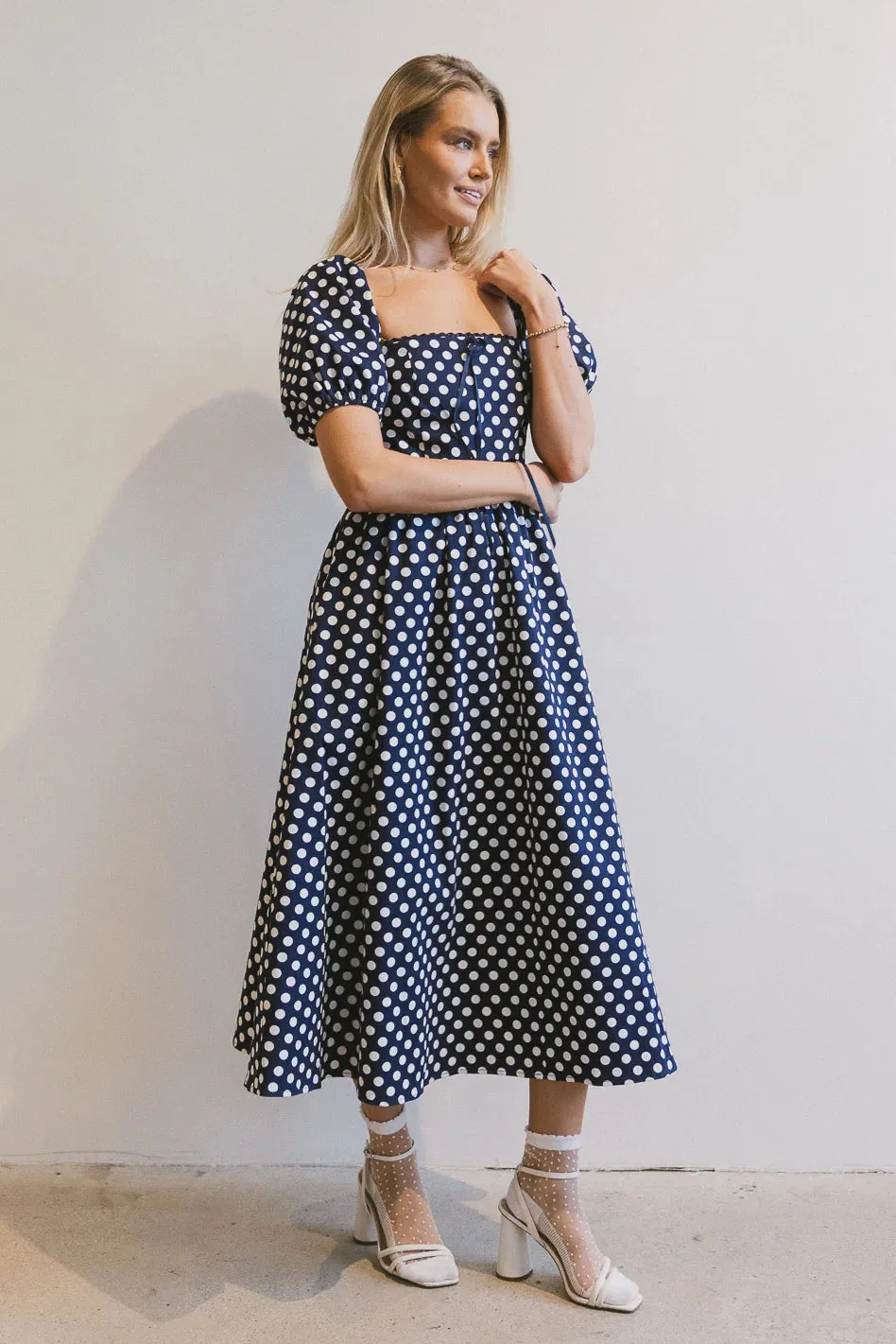 Katerina Polka Dot Midi Dress - FINAL SALE sold by bohme product image thumbnail 5