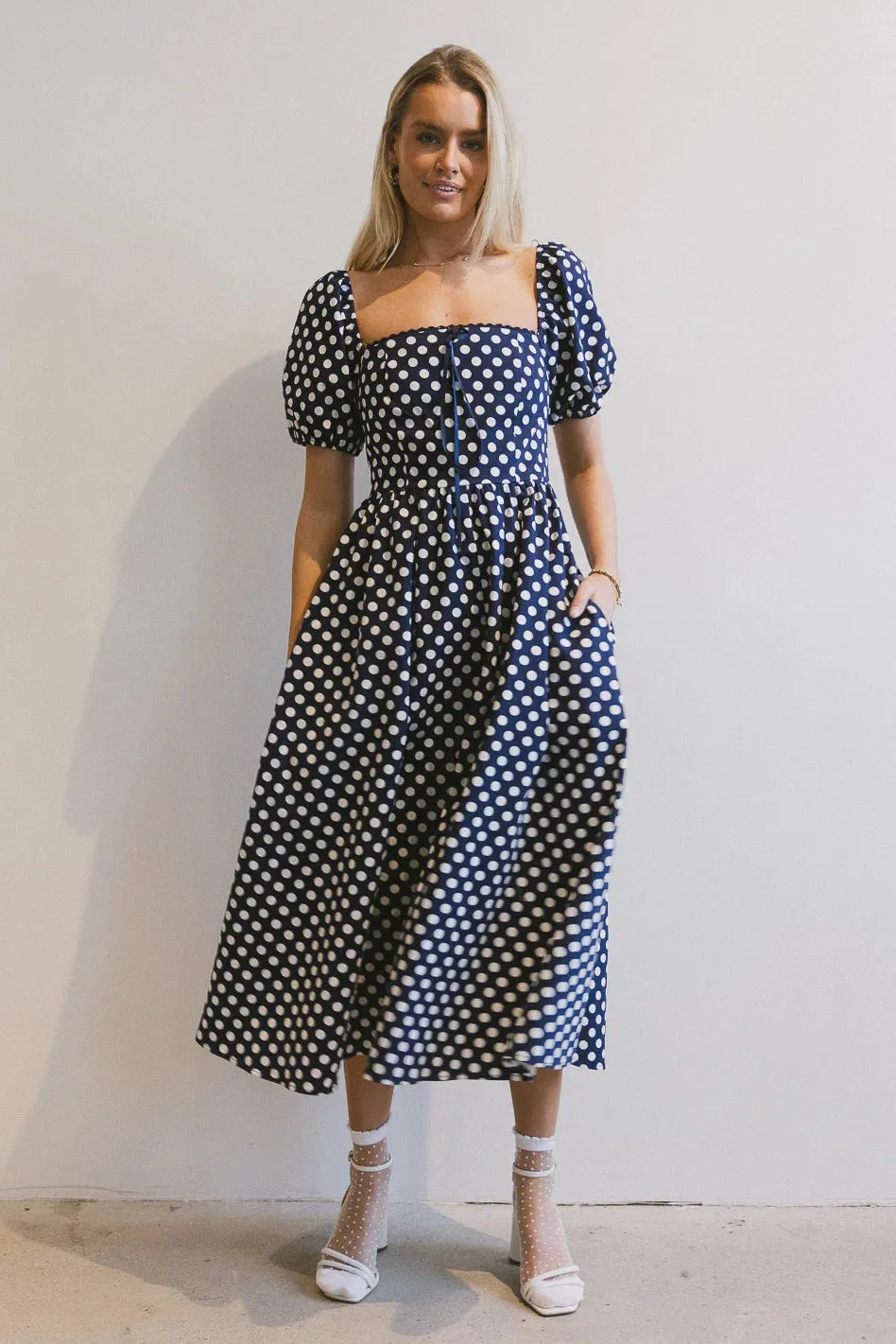 Katerina Polka Dot Midi Dress - FINAL SALE sold by bohme