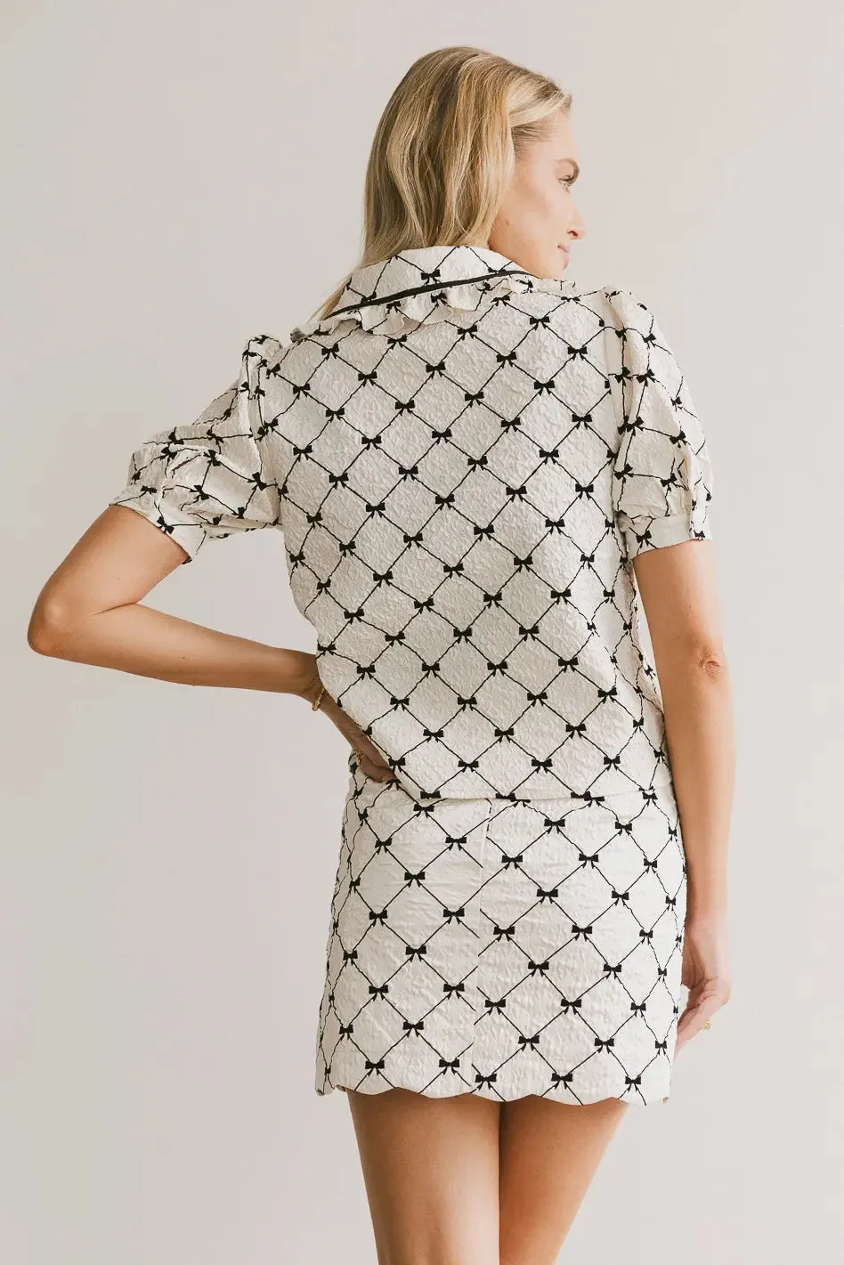 Maia Bow Collared Top - FINAL SALE sold by bohme product image thumbnail 4