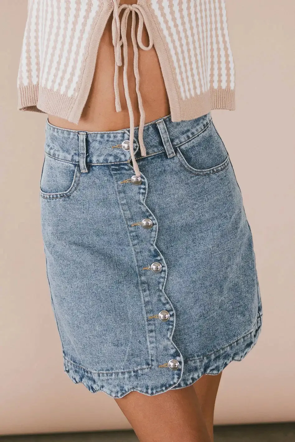 Kalista Denim Mini Skirt - FINAL SALE sold by bohme product image thumbnail 4