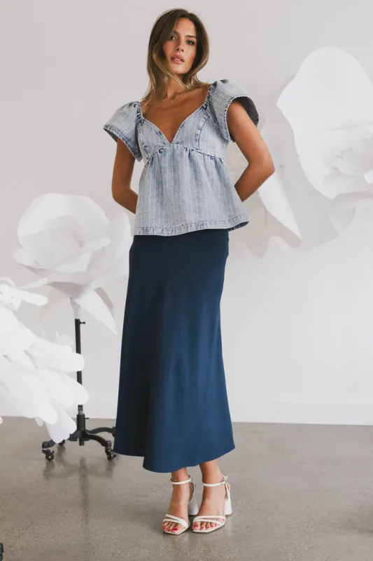 Kamila Skirt in Navy - FINAL SALE sold by bohme