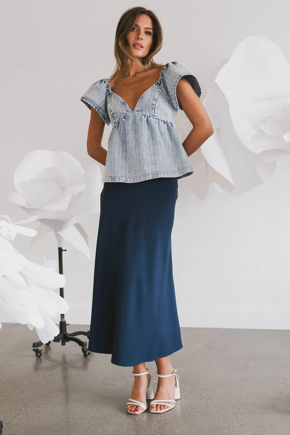 Kamila Skirt in Navy - FINAL SALE sold by bohme