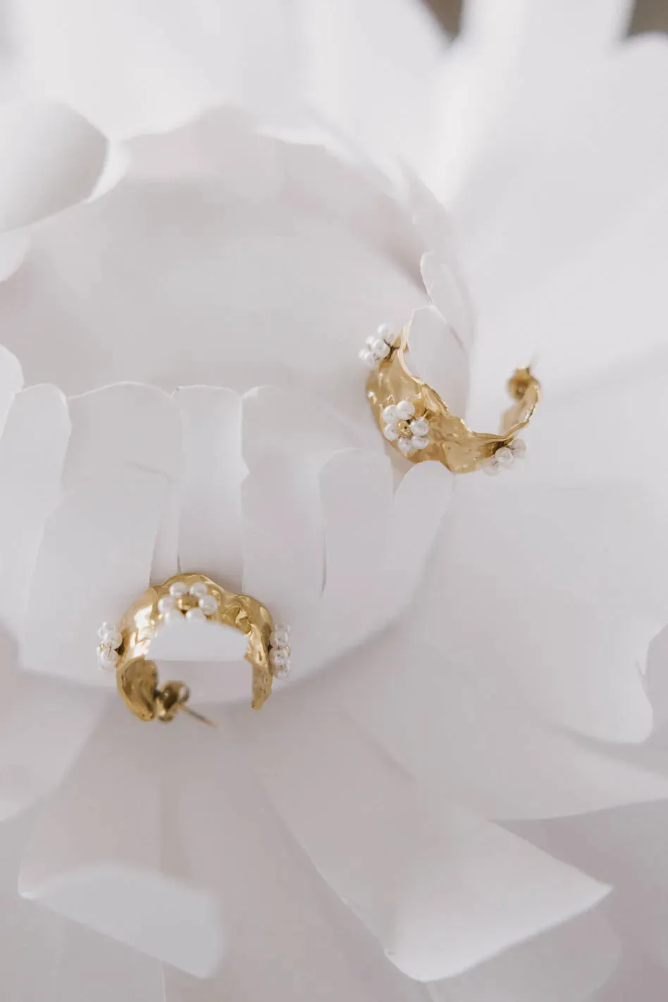 Mercy Pearl Flower Earrings sold by bohme