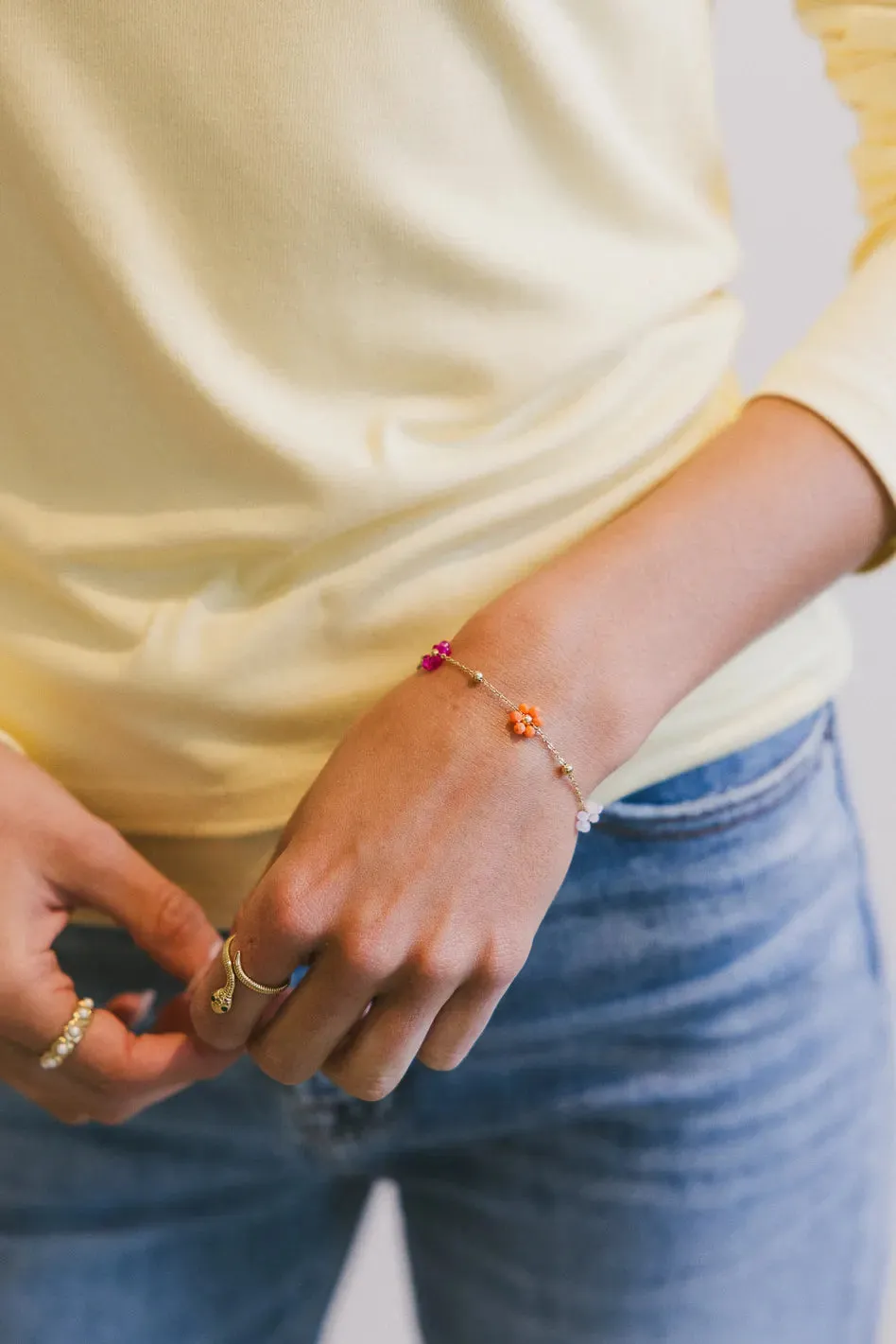 Winona Floral Bracelet sold by bohme product image thumbnail 2