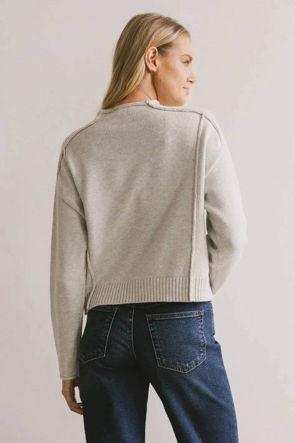 Leander Knit Sweater in Grey - FINAL SALE sold by bohme product image thumbnail 3