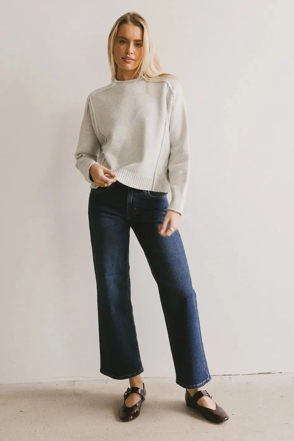 Leander Knit Sweater in Grey - FINAL SALE sold by bohme product image thumbnail 4