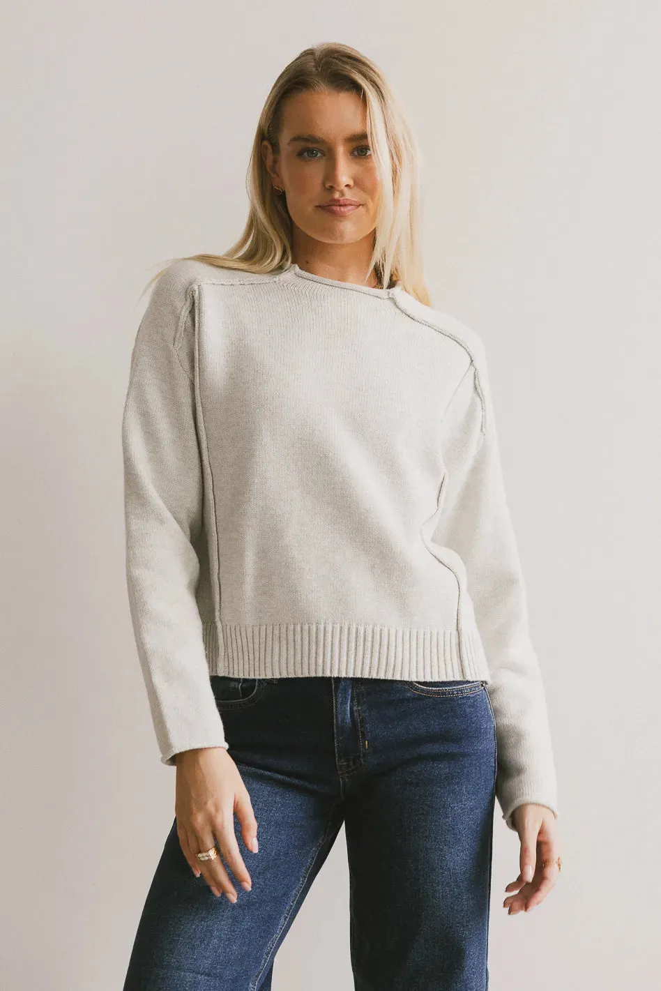 Leander Knit Sweater in Grey - FINAL SALE sold by bohme product image thumbnail 5