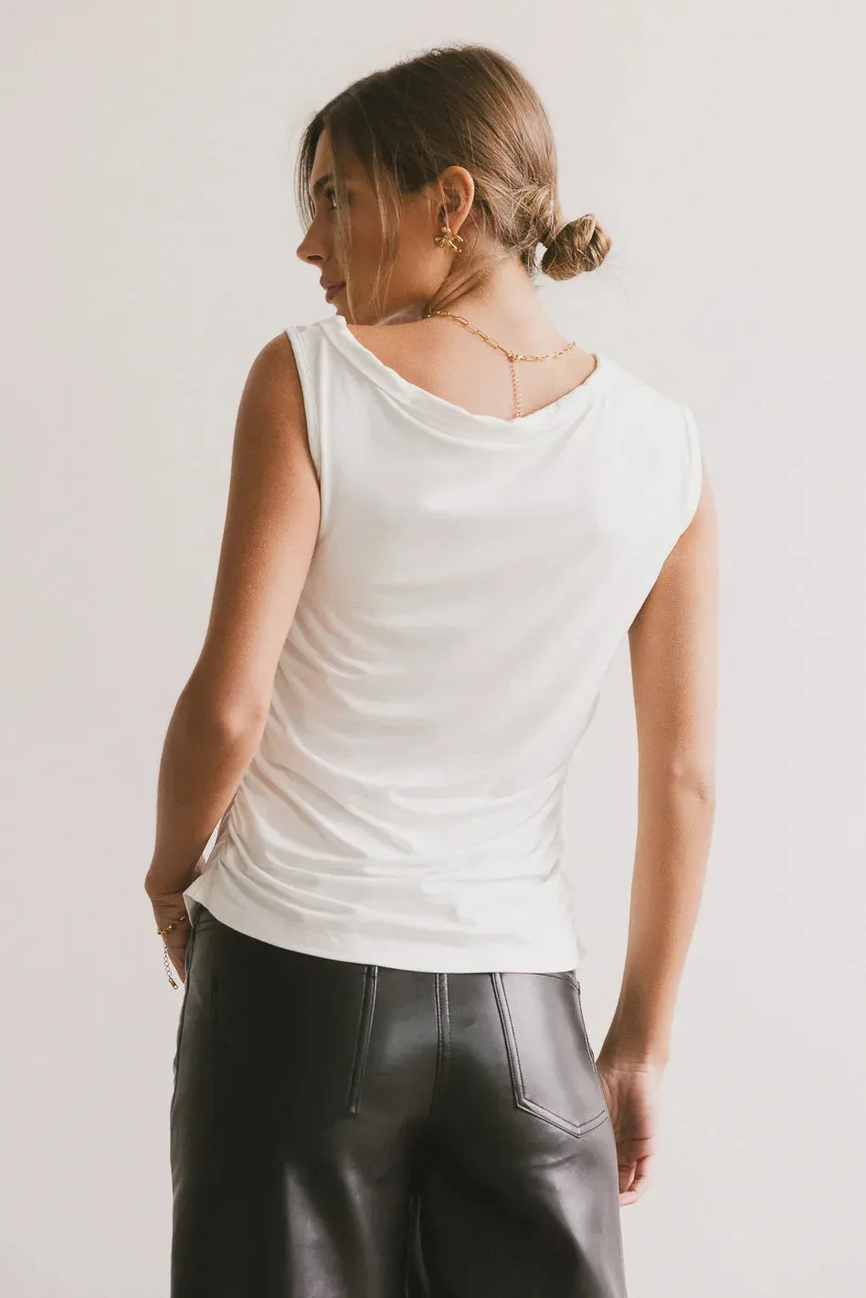 Daina Ruched Top in Ivory - FINAL SALE sold by bohme product image thumbnail 2