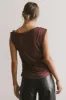 Daina Ruched Top in Brown - FINAL SALE sold by bohme