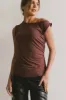 Daina Ruched Top in Brown - FINAL SALE sold by bohme